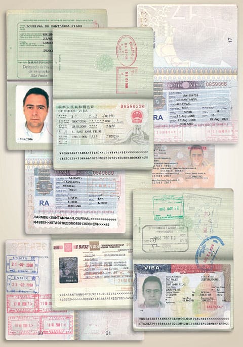 Passaportes de Lourival Sant'Anna